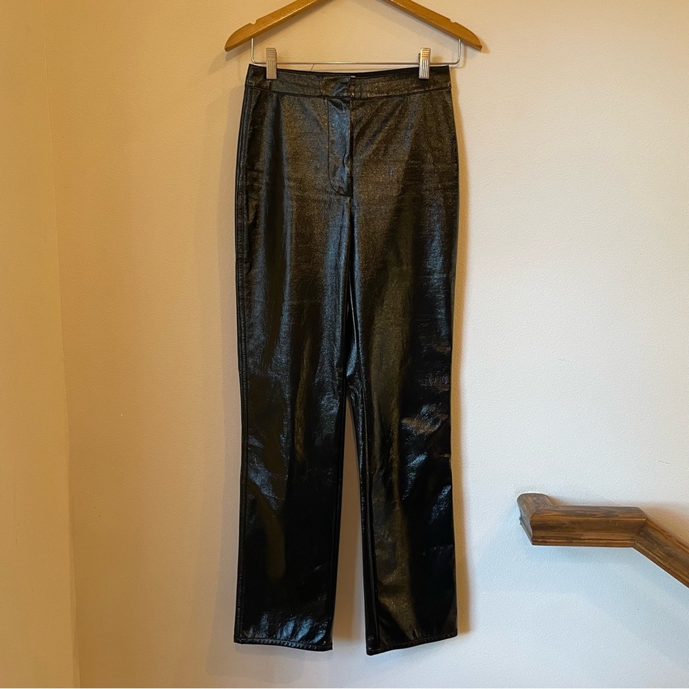 Faux leather pants